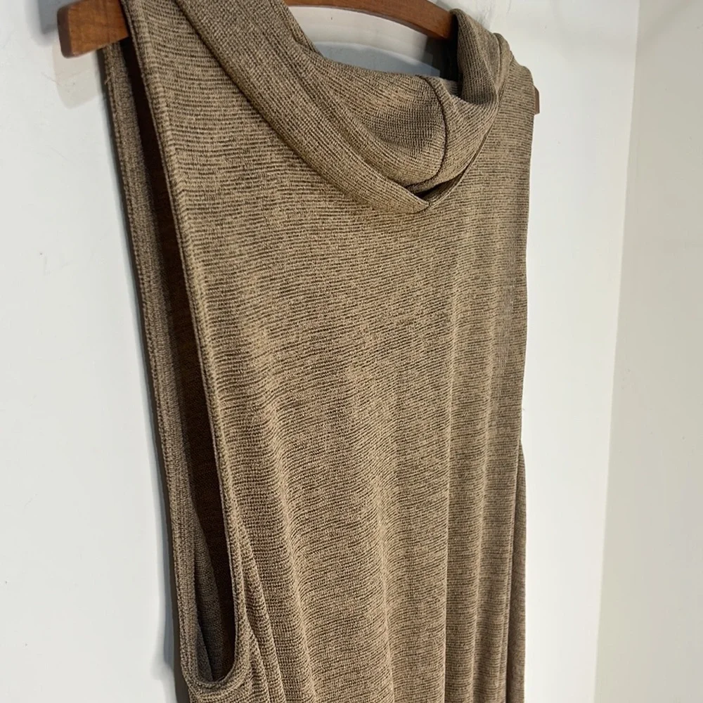 SOFT SURROUNDINGS Kerry Cowl Neck Sleeveless Knit Dress Tan Size Medium